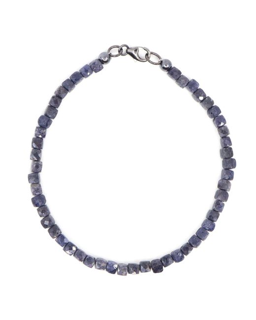 Shar Oke Blue Sapphire Beaded Bracelet for men