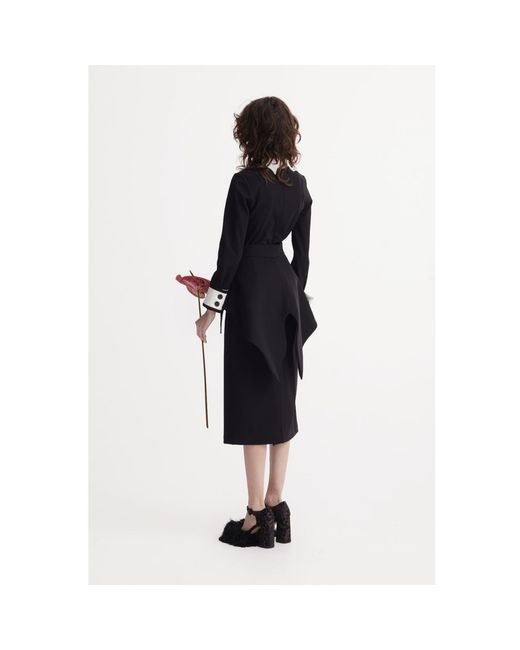 Julia Allert Black Sculpted Peplum Belt
