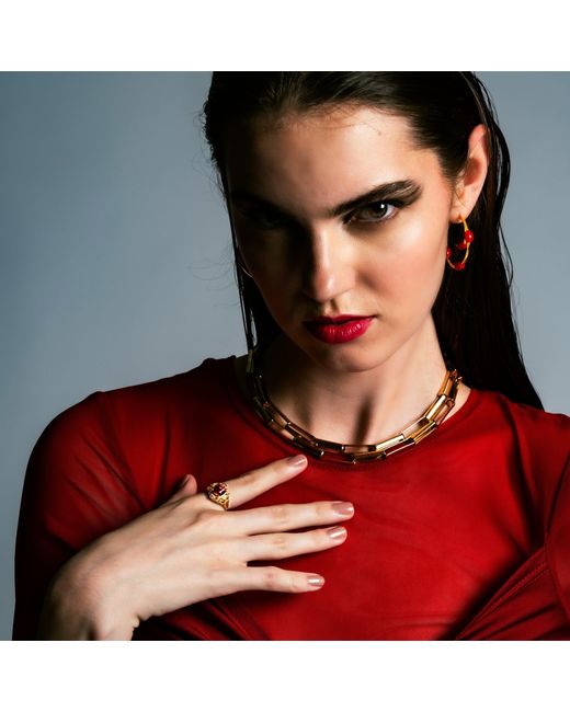 IN CAUDA VENENUM Metallic Kratos Necklace