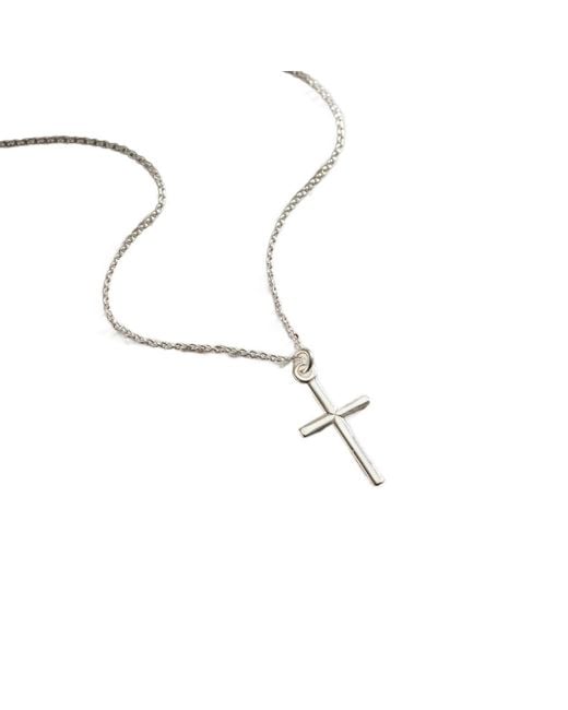 Posh Totty Designs Metallic Slim Cross Pendant Necklace for men
