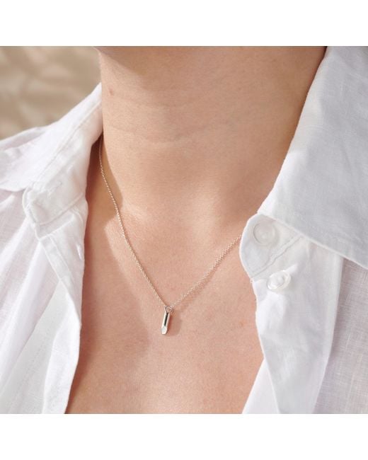 Posh Totty Designs Metallic Mini Flow Bar Sterling Necklace