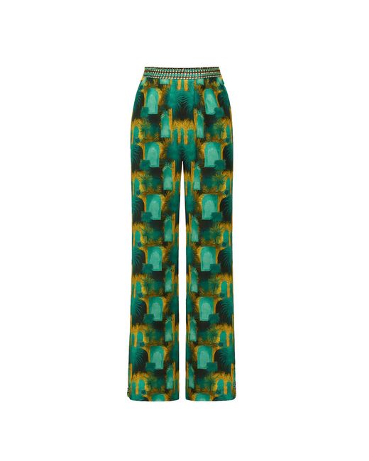 Ana Luisa Green Marrakech Inspired Wide Leg Pants