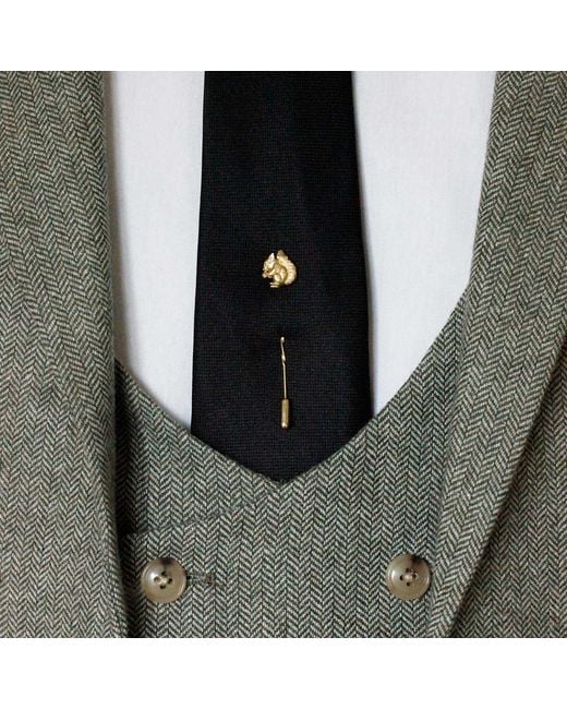 Lee Renee Metallic Baby Squirrel Tie Pin for men