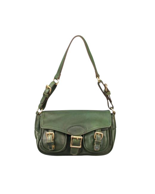 Rimini Green Leather Crossbody Bag 'sofia'