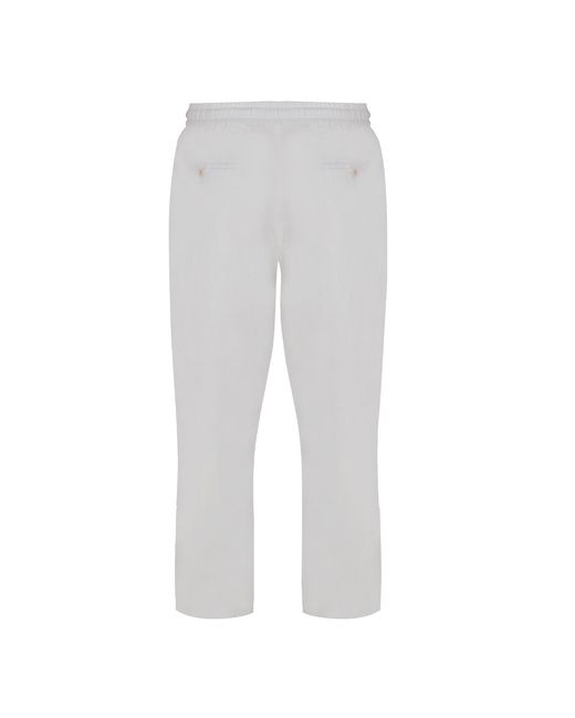 DAVID WEJ Gray Hugo Linen Drawstring Trouser for men