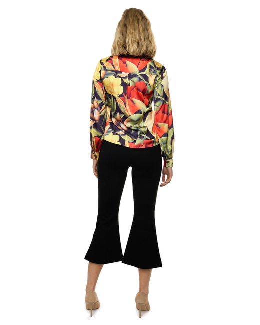 Carloslines Black Compression Skinny Flare Pant