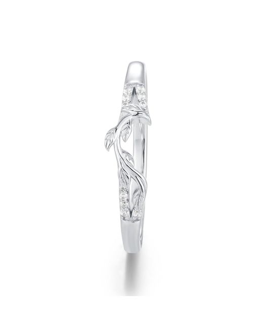 Azura Jewelry New York White Rooted Hearts Ring Vermeil