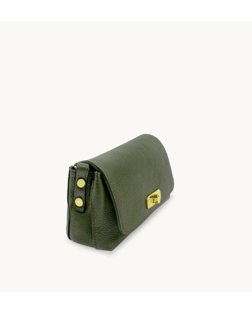 Apatchy London Green The Maisie Mini Leather Bag