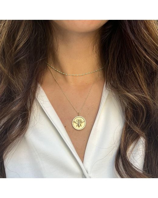 KAMARIA Metallic Queen Bee Medallion Necklace