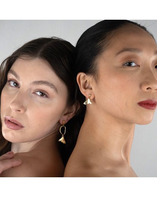 Rare Matters Jewelry Metallic Mini Mermaid Tail Earrings