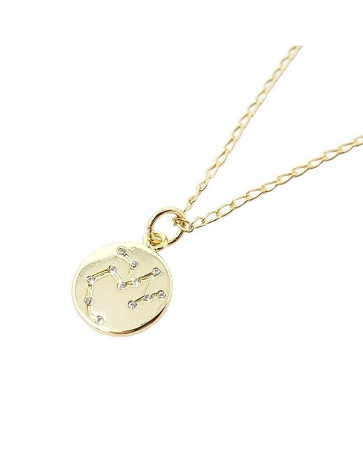 Harfi Metallic Sagittarius Plated Constellation Star Map Pendant Charm Necklace