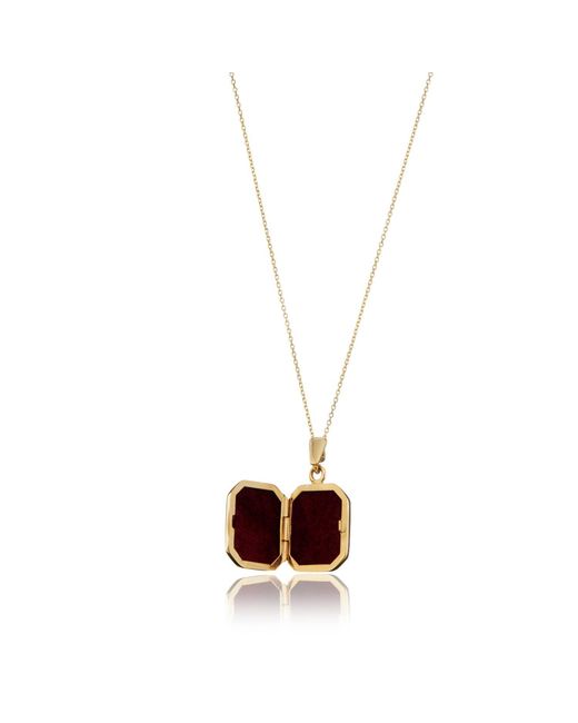 Lily & Roo Metallic Sterling Small Square Locket Necklace