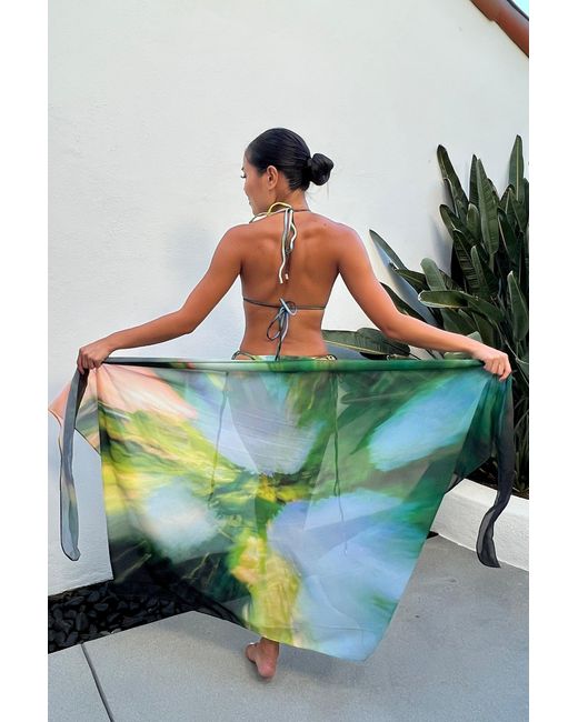 Animal Green Watercolor Sarong