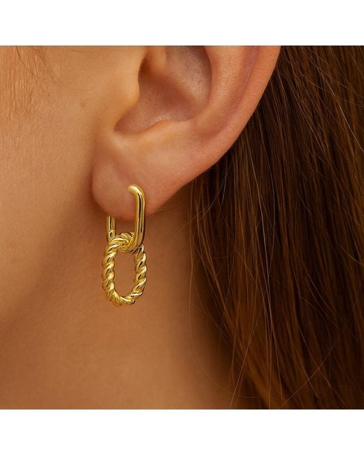 Nazzar Metallic Twist Drop Earrings