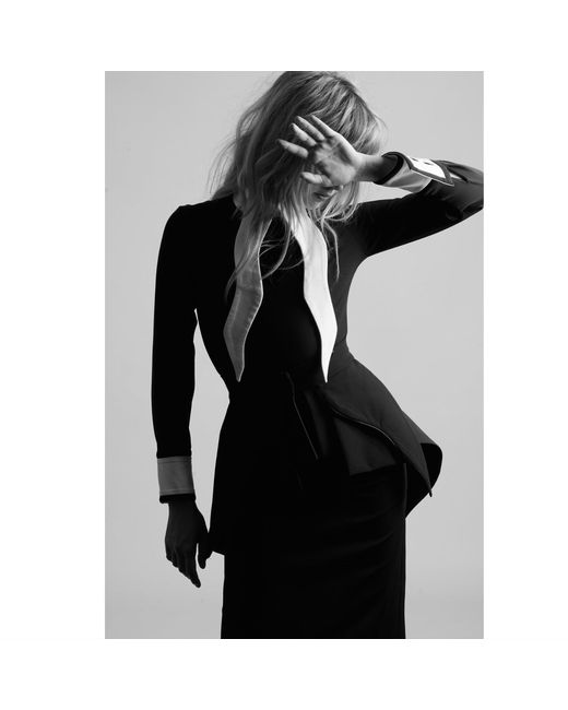 Julia Allert Black Sculpted Peplum Belt