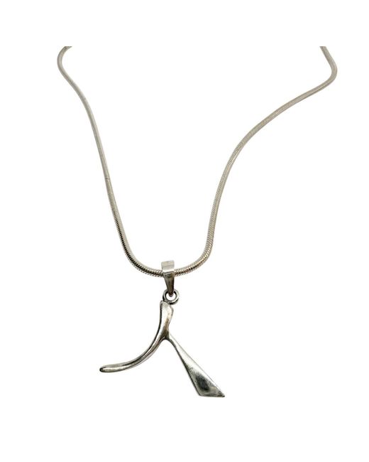 Tg-Jewellery by Tamara Gervasio Metallic Kanji Person Japanese Symbol Pendant Necklace – Sterling Snake Chain