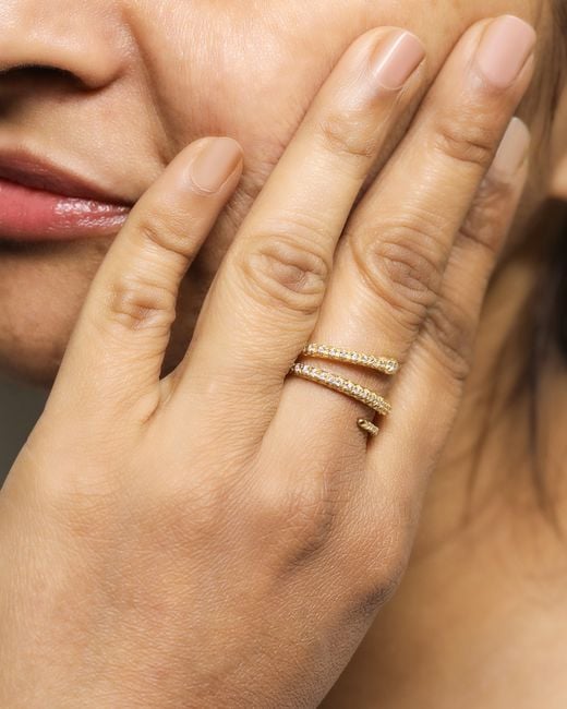 The Jewelz White Serpent Muse Ring