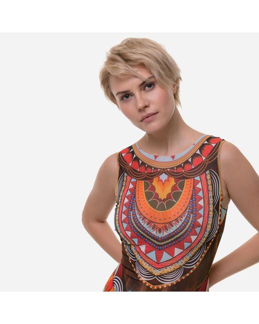 Rodasoleil Smart Swimwear Brown Tan-Through Mesh One-Piece Sleeveless Swimsuit Africa