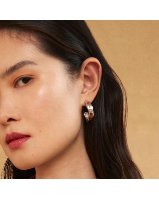 Biko Jewellery Metallic Wavi Hoops