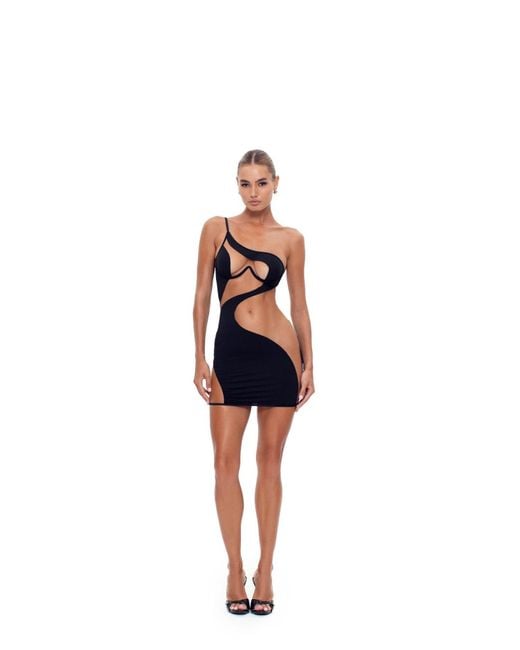 GOD SAVES QUEENS Black Carmen Dress Nude