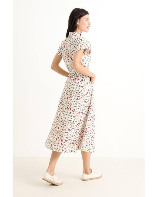 Louche Multicolor Danica Dogs Day Short Sleeved Shirtdress