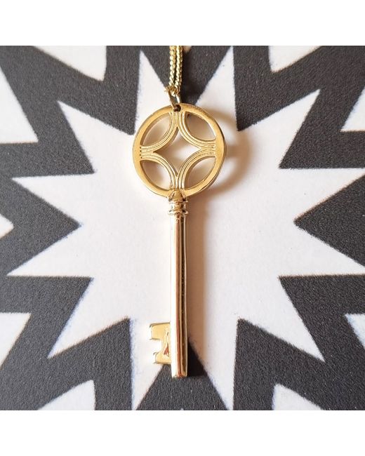 Lee Renee Metallic Key Necklace