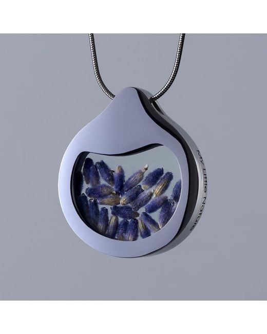 My Little Nature Blue Handcrafted Designer Statement Necklace With Natural Provence – Floral-Inspired Jewelry Pendant