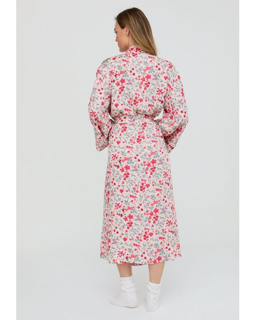 Lily and Lionel Pink Neutrals Corina Kimono Style Jasmine Print Robe