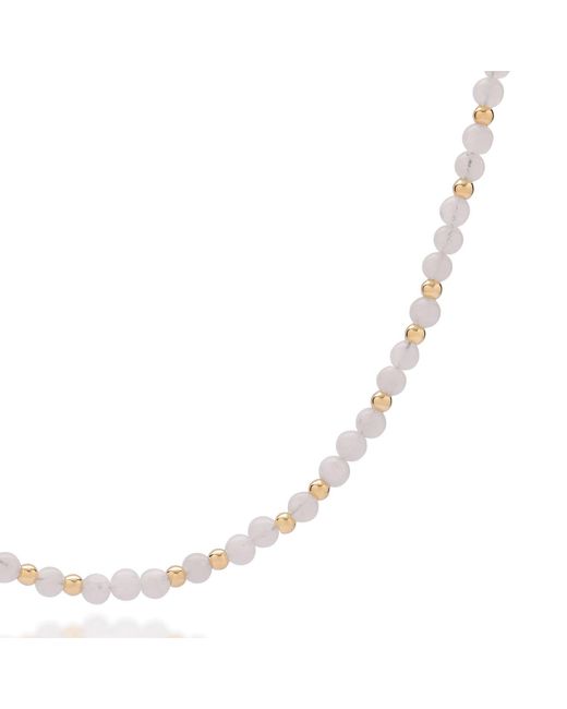 Nellou Jewellery Metallic Jewel Bead June Birthstone Necklace Plated Sterling