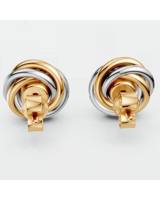 Aya Fine Jewelry Metallic Round Cut Lab Diamond Stud Earrings