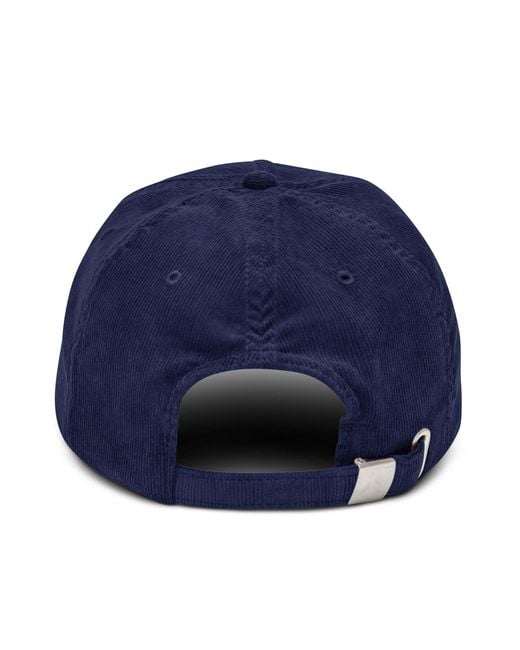 Anchor and Crew Blue Oxford Ampersand Signature Embroidered Corduroy Cap for men