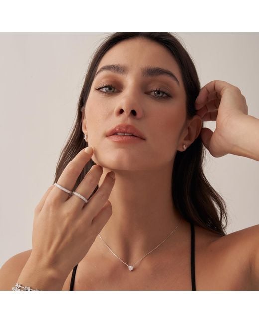 Shabella Nyc White Pave Thin Ring