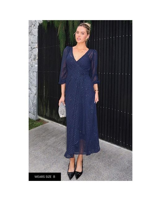 SACHA DRAKE Blue Sierra Wrap Dress