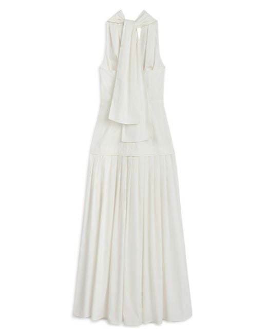 Nocturne White Backless Halter Neck Midi Dress – Off