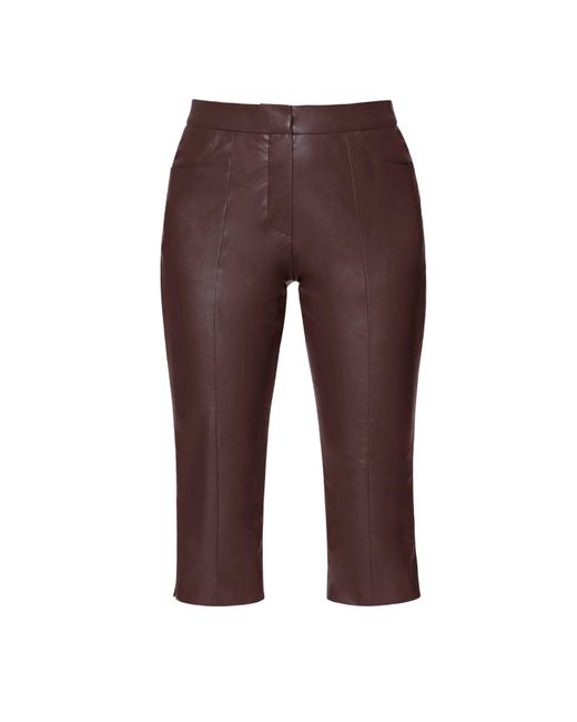 AGGI by HALEWSKI Brown Capri Dakota Chocolate Below Knee Length Pants