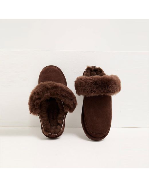 Pretty You London Red Hallie Sheepskin Multiway Slippers