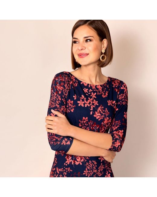 Alie Street London Purple Maxine Asymmetric Dress Bronzed Blooms
