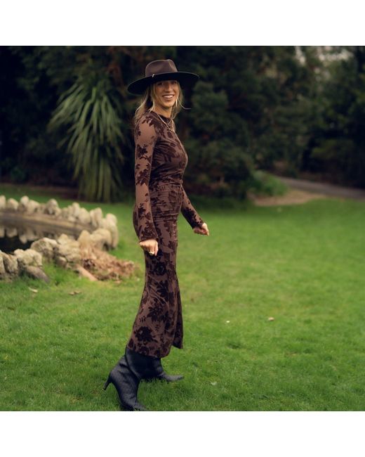 Shaded the Label Brown Neutrals Harlyn Chocolate Fedora Hat