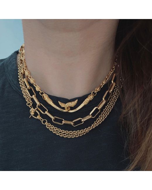 IN CAUDA VENENUM Metallic Andromaque Necklace