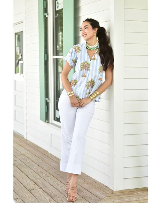 Just Darviny Blue Kristina Top Santa Barbara