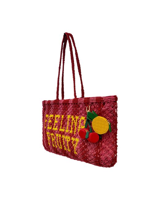 Lilly Loves Red Feeling Fruity Jute Bag & Charms