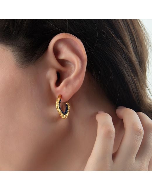 Milou Jewelry Metallic Alice Hoop Earrings