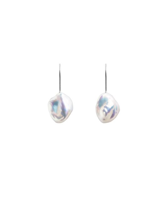 Ora Pearls Blue Mermaid Keshi Pearl Hook Earrings