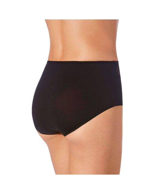Zd - Zero Defects Black Atenea High-Waist Lace Brief – Softness With Soy Fiber