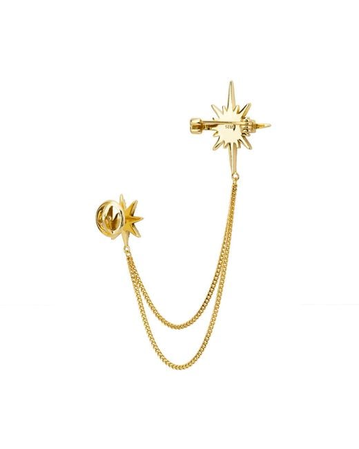 Latelita London Metallic Andromeda Starburst Brooch With Pin