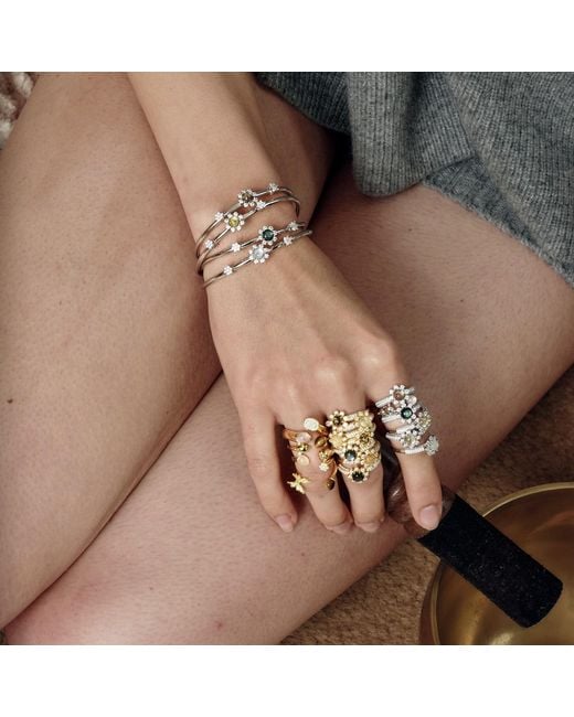 Freqnc Atelier Metallic Eight Petals Ring