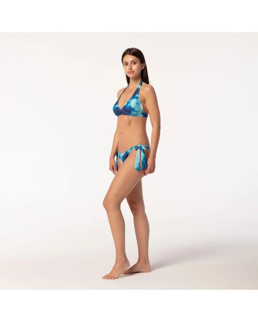 Aloha From Deer Blue Tie Dye Halter Neck Bikini Top