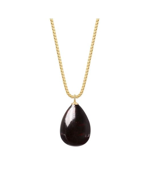 Katy Faye Metallic January Garnet Necklace