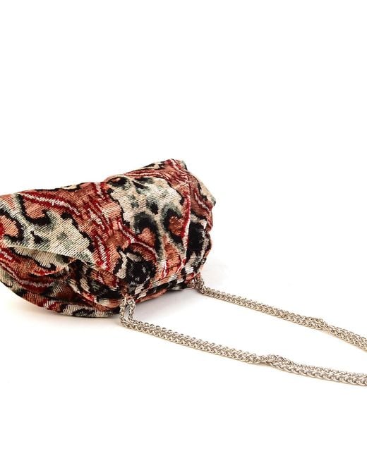 SJW BAGS LONDON Red Victoria Ikat Pouch Bag