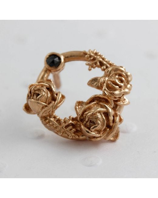 Lee Renee Metallic Rose Diamond Rose Halo Lapel Pin Rose for men